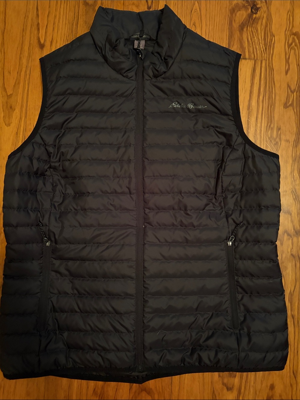 Eddie Bauer Black Quilted Packable Puffer Vest